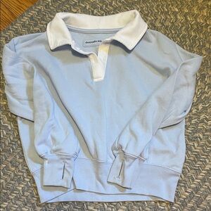 Light Blue Polo Sweatshirt - Abercrombie 9/10